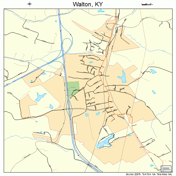 Walton, KY street map