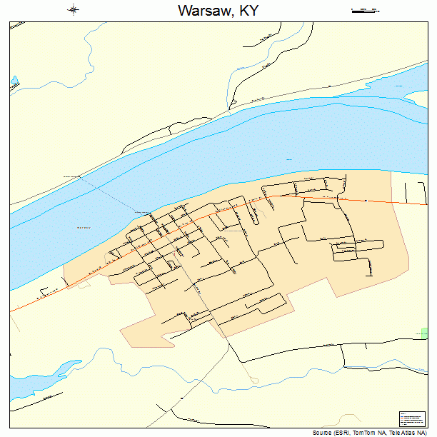 Warsaw, KY street map