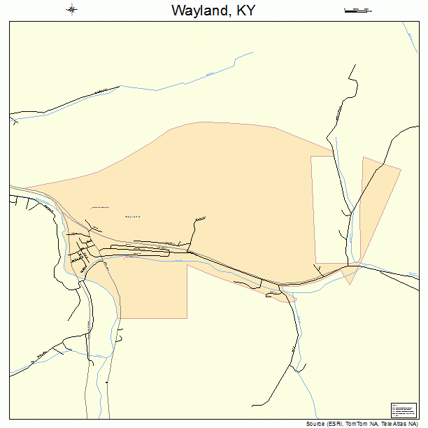 Wayland, KY street map