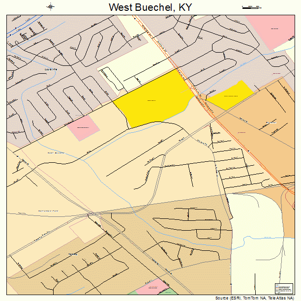 West Buechel, KY street map