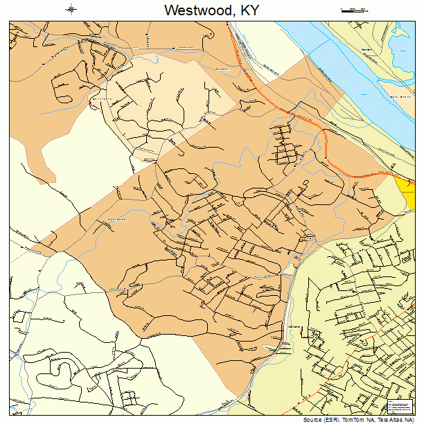 Westwood, KY street map