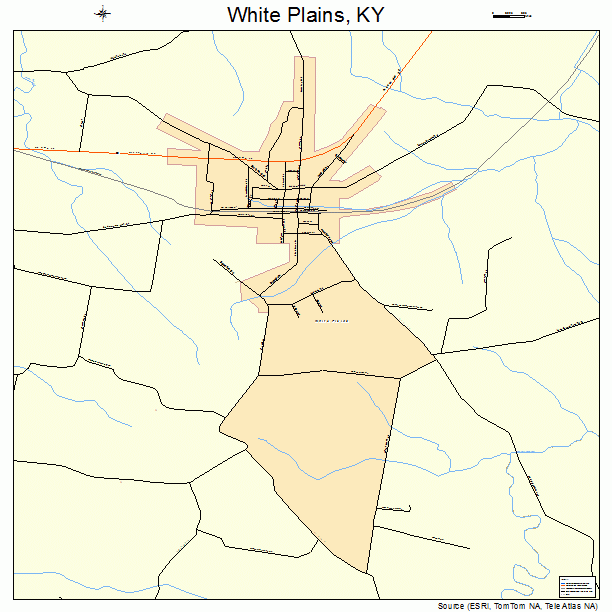 White Plains, KY street map