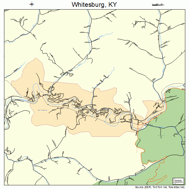 Whitesburg, KY street map