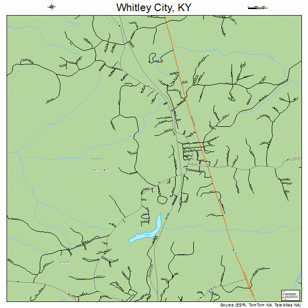 Whitley City, KY street map