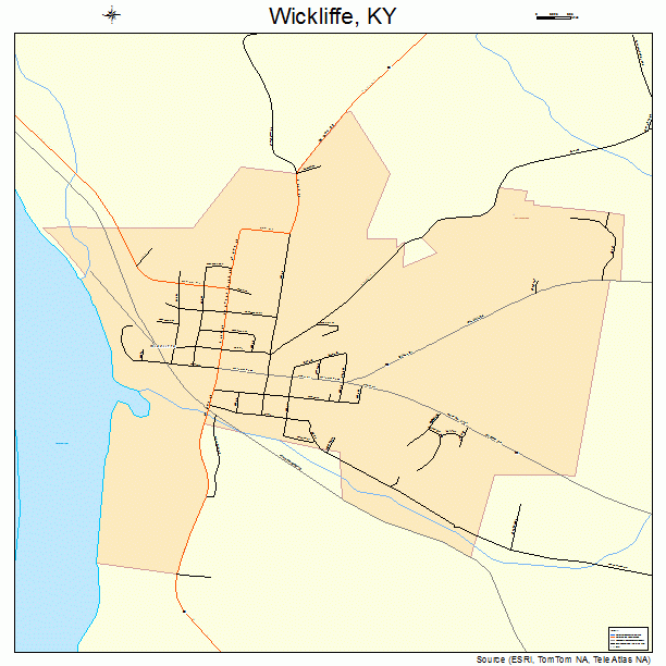 Wickliffe, KY street map