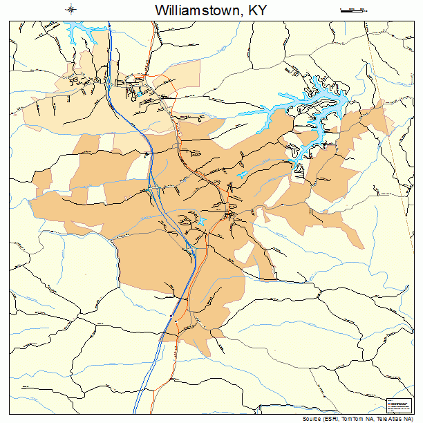 Williamstown, KY street map