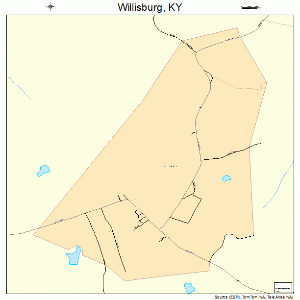 Willisburg, KY street map