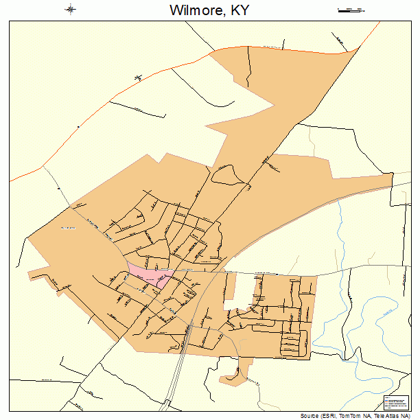 Wilmore, KY street map