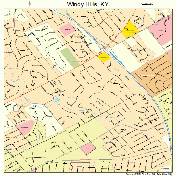 Windy Hills, KY street map