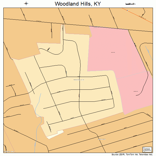 Woodland Hills, KY street map