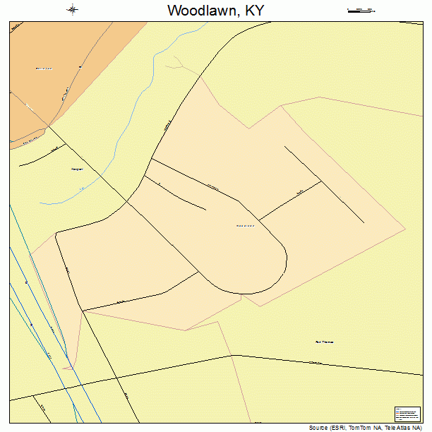 Woodlawn, KY street map