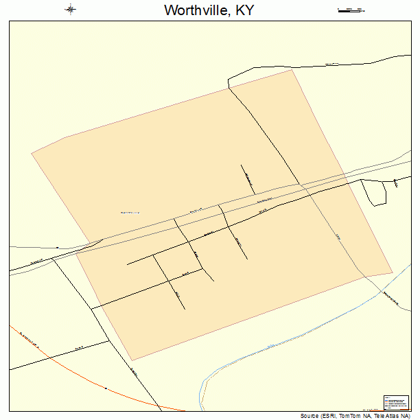 Worthville, KY street map