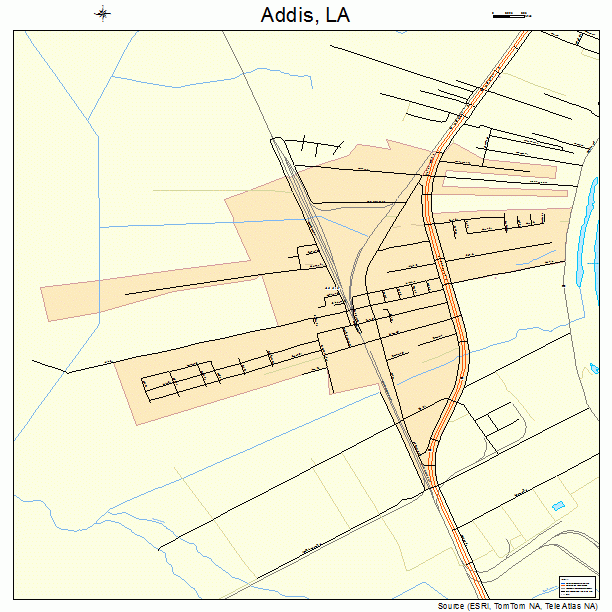 Addis, LA street map