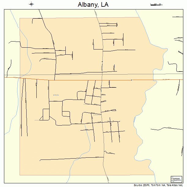 Albany, LA street map