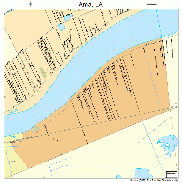 Ama, LA street map