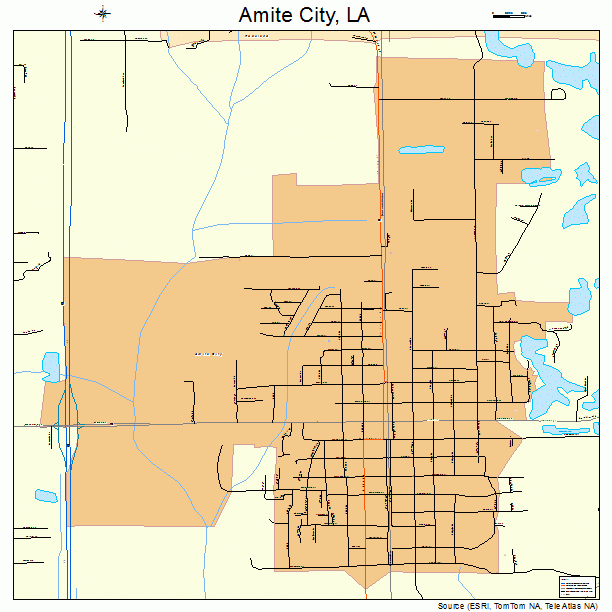 Amite City, LA street map