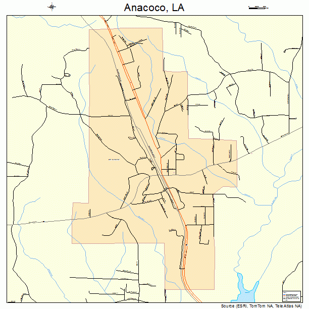 Anacoco, LA street map