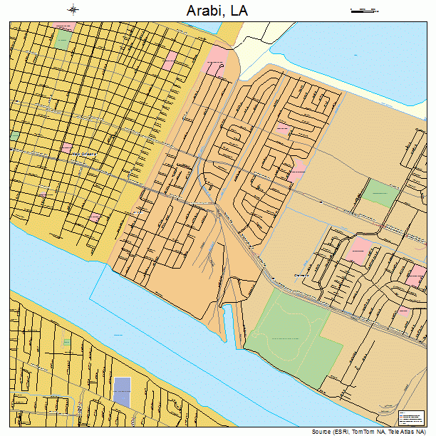 Arabi, LA street map