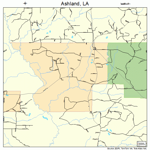 Ashland, LA street map