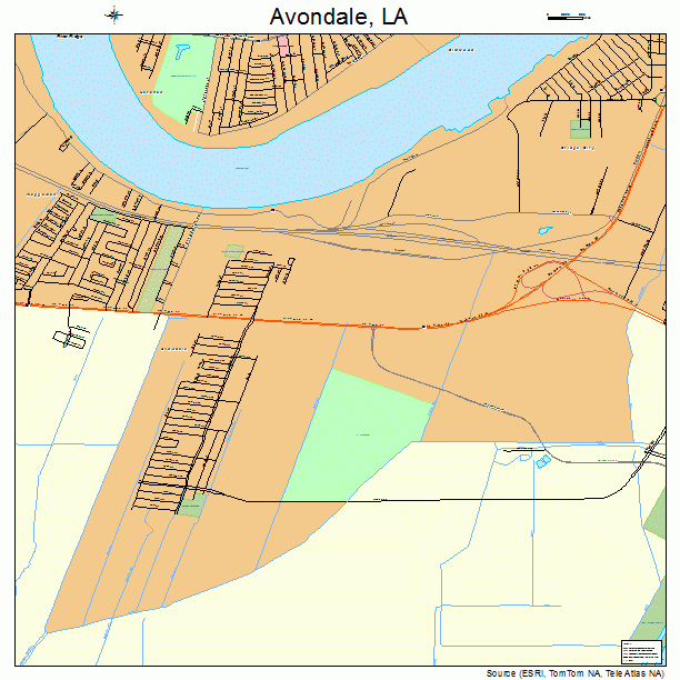 Avondale, LA street map