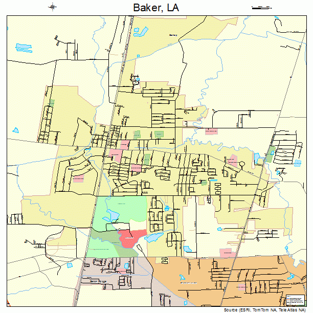 Baker, LA street map