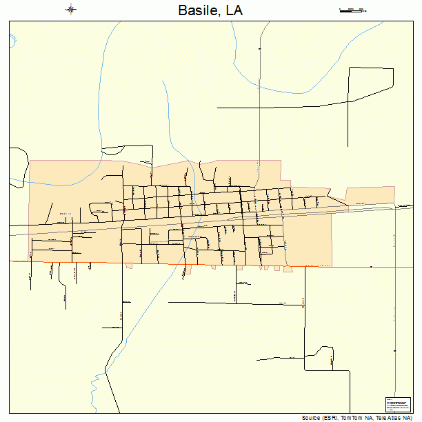 Basile, LA street map