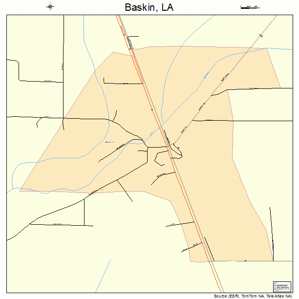 Baskin, LA street map