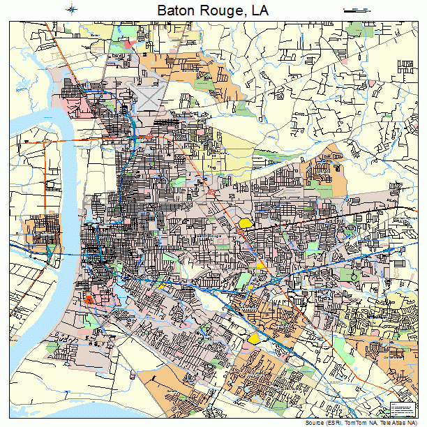 Baton Rouge, LA street map