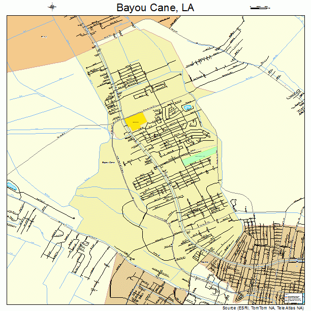 Bayou Cane, LA street map
