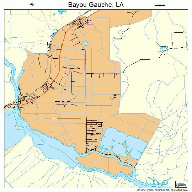 Bayou Gauche, LA street map