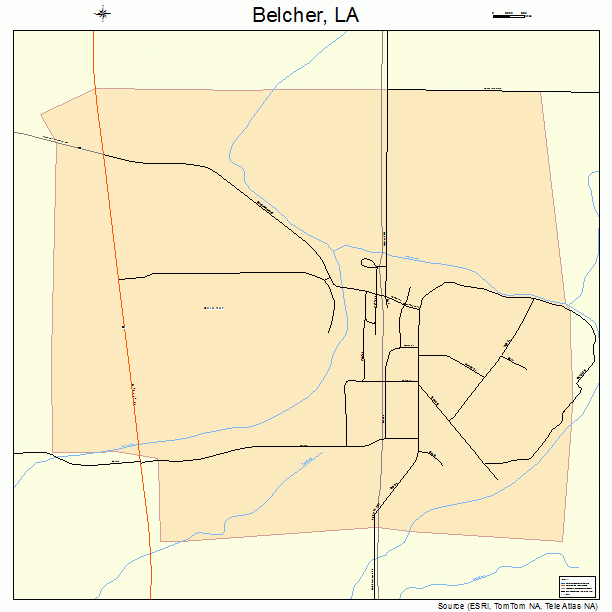 Belcher, LA street map