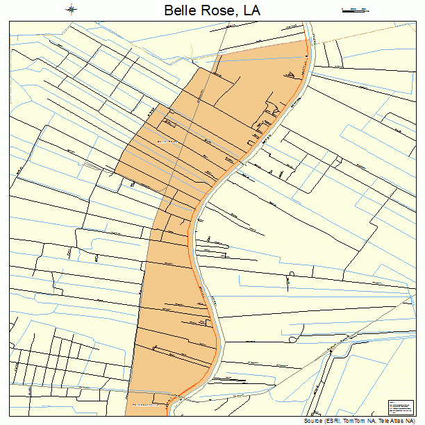 Belle Rose, LA street map