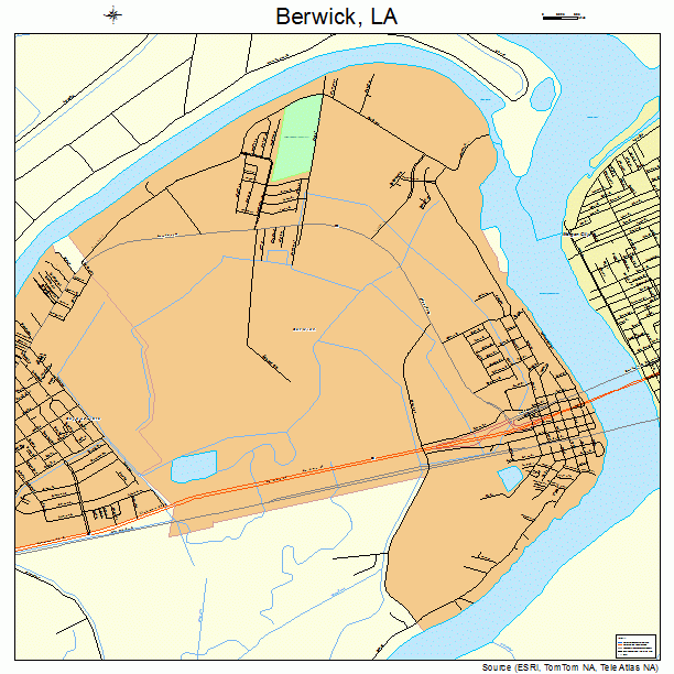 Berwick, LA street map