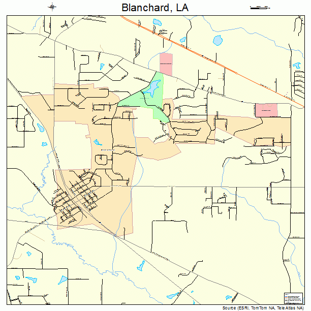 Blanchard, LA street map