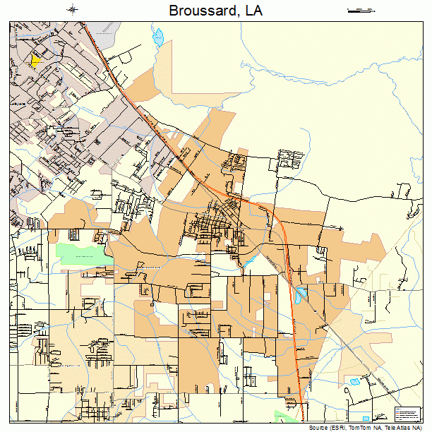 Broussard, LA street map