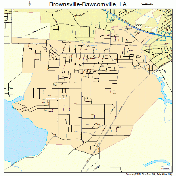 Brownsville-Bawcomville, LA street map