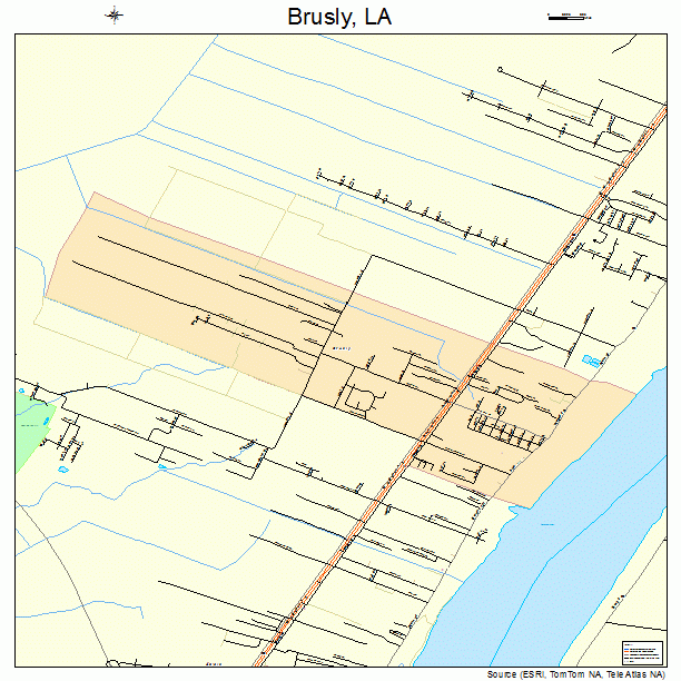 Brusly, LA street map