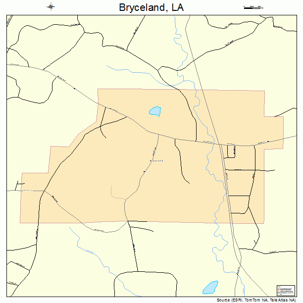 Bryceland, LA street map