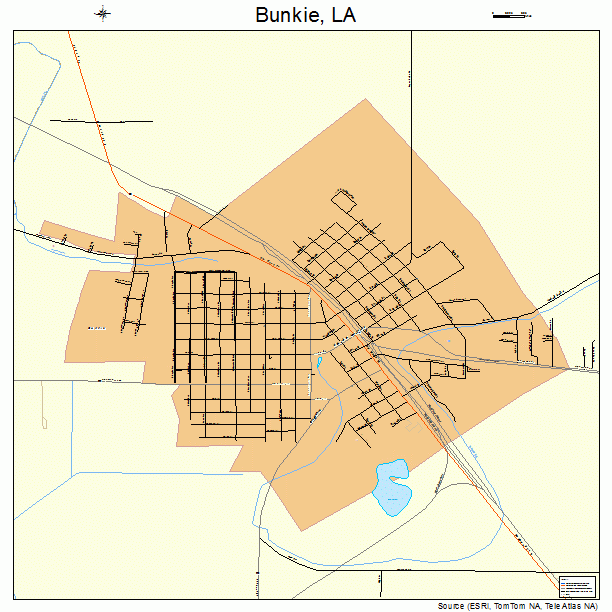 Bunkie, LA street map