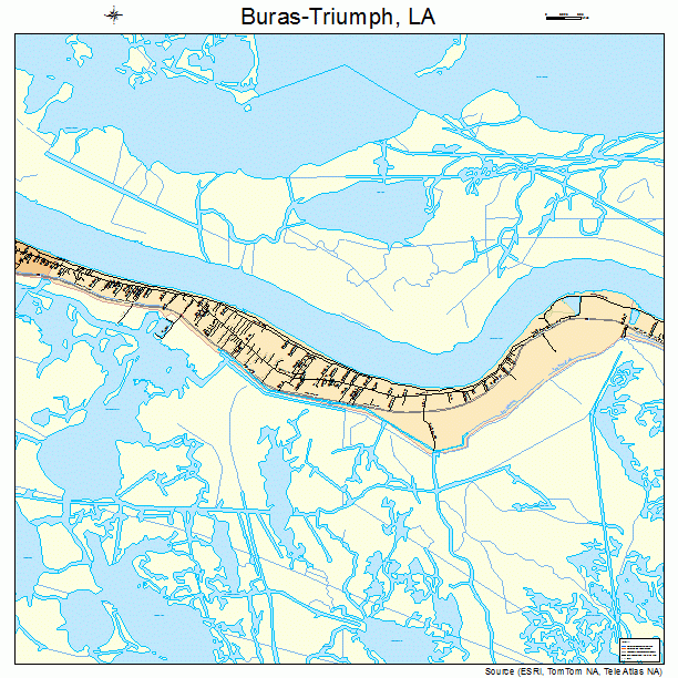 Buras-Triumph, LA street map