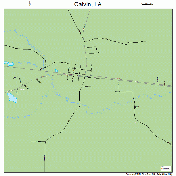 Calvin, LA street map