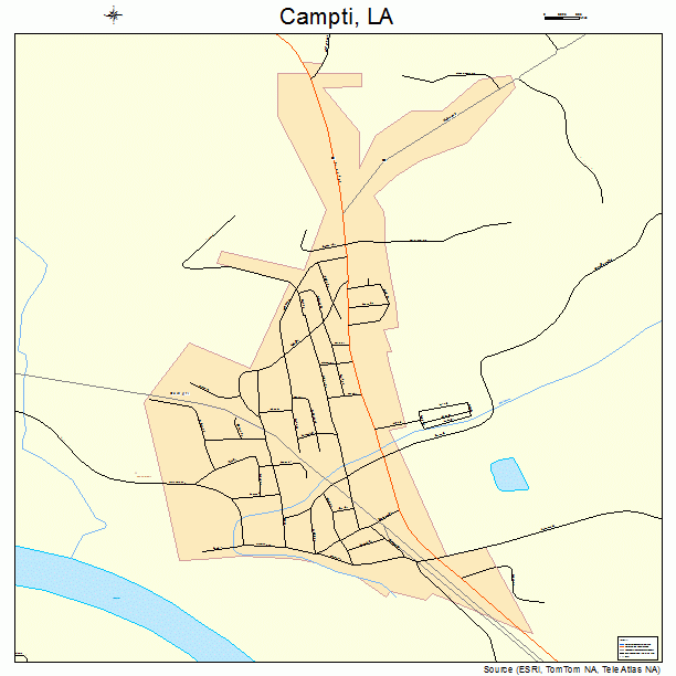 Campti, LA street map