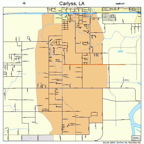 Carlyss, LA street map