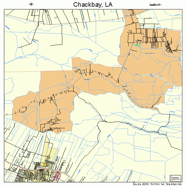 Chackbay, LA street map