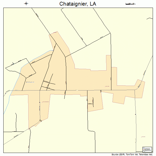 Chataignier, LA street map