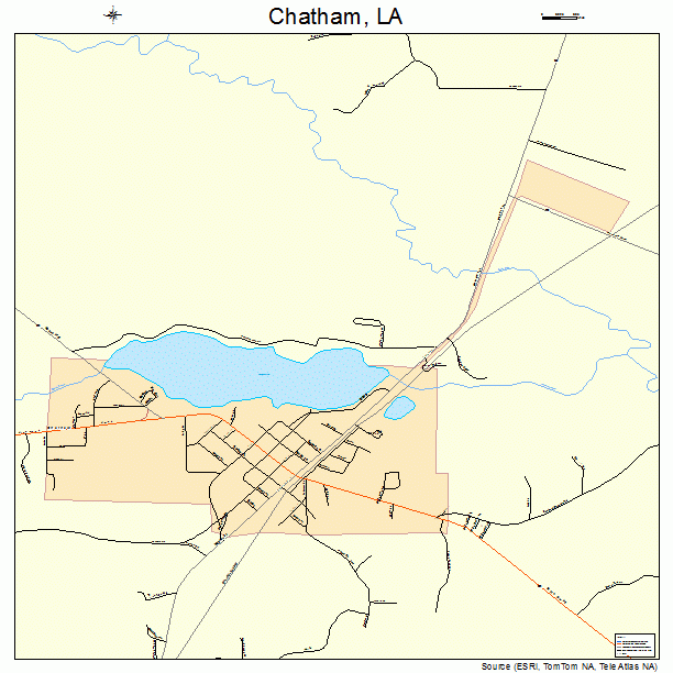 Chatham, LA street map