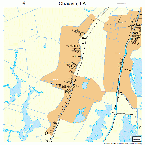 Chauvin, LA street map