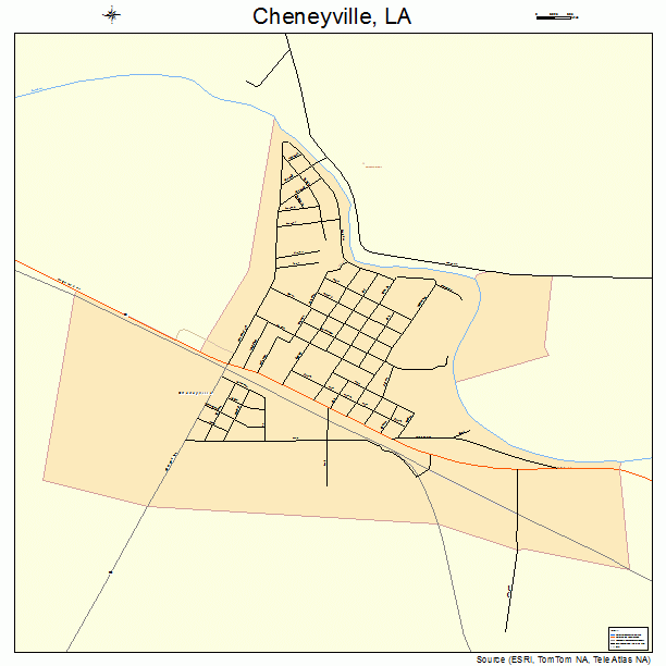 Cheneyville, LA street map