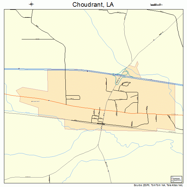 Choudrant, LA street map