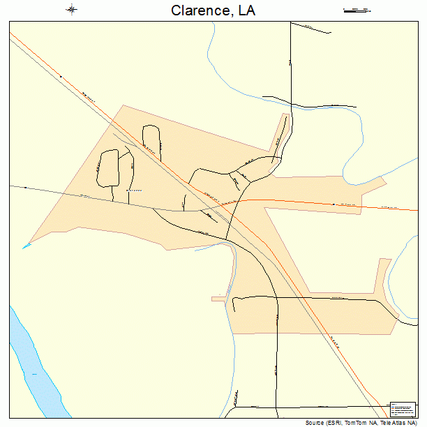 Clarence, LA street map